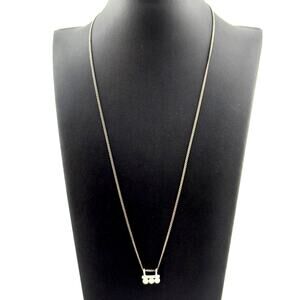 Jane Diaz Sterling Silver Bar Amulet Pendant with 3 Discs Necklace